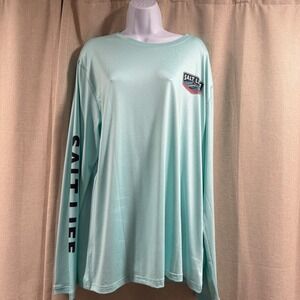 Salt Life Mens XL Long Sleeve Performance Fishing T Shirt Marlin Graphic Bundle